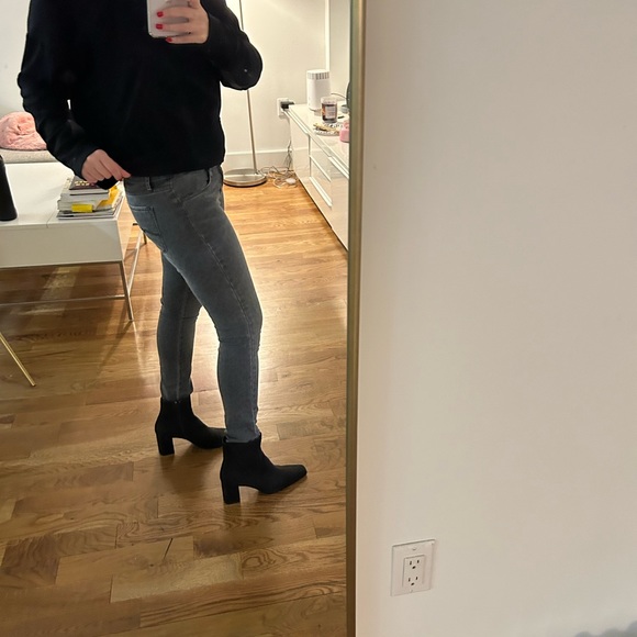 Low-rise Cimarron skinny jeans, unique grey faded-cheetah print - Picture 3 of 7